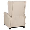 vidaXL Fauteuil de massage Cr&egrave;me Tissu