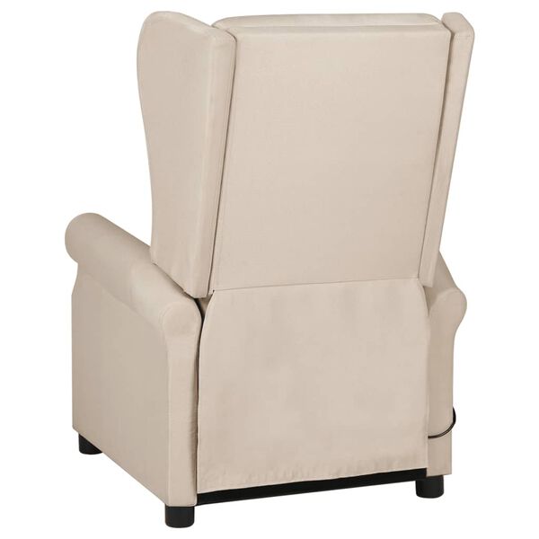 vidaXL Fauteuil de massage Cr&egrave;me Tissu