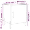 vidaXL Tables de chevet 2 pcs blanc 40x40x50 cm bois d&rsquo;ing&eacute;nierie