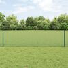 vidaXL Cl&ocirc;ture avec poteau Vert 0,6 x 25 m Acier et PVC
