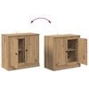 vidaXL Buffets avec tiroir 3 pcs Ch&ecirc;ne artisanal 70 x 35,5 x 67,5 cm