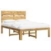 vidaXL Cadre de lit double avec t&ecirc;te de lit ROSTOCK Blanc 135 x 190 cm