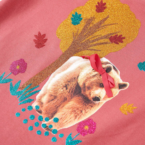 T-shirt enfants à manches longues rose vieux 140