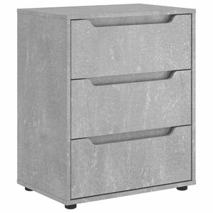 vidaXL Buffet VISNES gris béton 60x40x73 cm bois d'ingénierie
