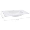 vidaXL Lavabo encastré 800x460x130 mm SMC Blanc