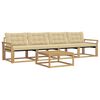 vidaXL Ensemble de canap&eacute;s d'ext&eacute;rieur 5 pcs Blanc et Beige
