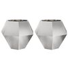 vidaXL Jardini&egrave;re 2 pc Argent&eacute; 100 x 100 x 80 cm Acier inoxydable