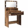 vidaXL Tables de maquillage pour chambre avec tiroir Bois Ancien