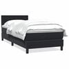 vidaXL Sommier &agrave; lattes de lit avec matelas noir 80x220 cm velours