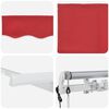 vidaXL Auvent R&eacute;tractable Rouge 350 x 200 cm tissu