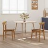 vidaXL Chaise de salle à manger 2 pcs Naturel Bois Massif