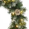 vidaXL Couronne de Noël avec lumières LED Vert 45 cm PVC