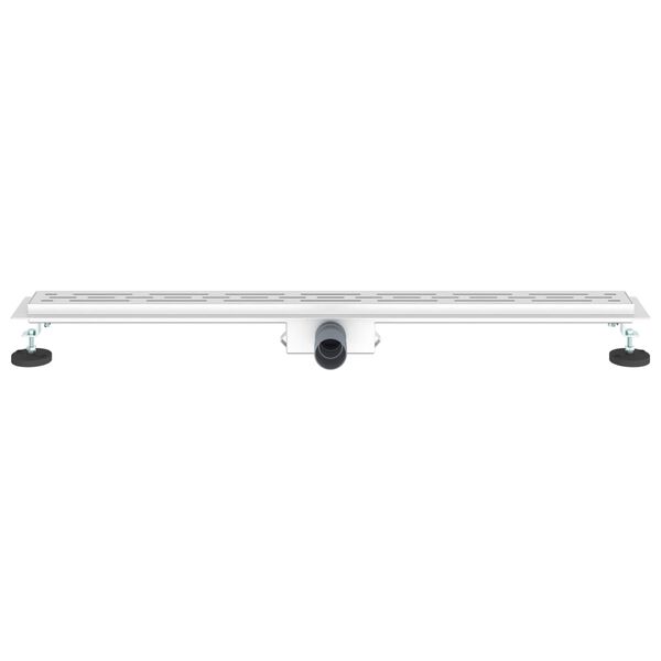 vidaXL Drain de Douche avec Design Lin&eacute;aire Argent&eacute; 90 cm
