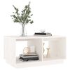 vidaXL Table basse Blanc 80x50x40 cm Bois massif de pin