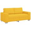 vidaXL Canap&eacute; deux places jaune clair 180 x 77 x 82 cm en tissu velours c&ocirc;tel&eacute;