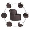 vidaXL Fauteuil inclinable &eacute;lectrique Marron fonc&eacute; Tissu