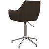 vidaXL Chaises pivotantes &agrave; manger lot de 2 marron fonc&eacute; tissu