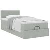 vidaXL Cadre de lit ottoman et matelas gris clair 90x190 cm velours