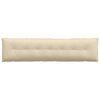 vidaXL Coussin de Dos Cr&egrave;me 200 x 19 x 50 cm tissu