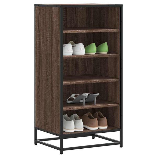 vidaXL Étagère à chaussures chêne marron 48x38x97,5 cm bois ingénierie