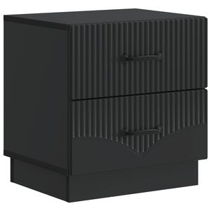 vidaXL Cabinet de chevet Noir 43 x 34,5 x 44,5 cm Bois d'ing&eacute;nierie
