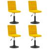 vidaXL Chaises &agrave; manger pivotantes lot de 4 jaune moutarde velours