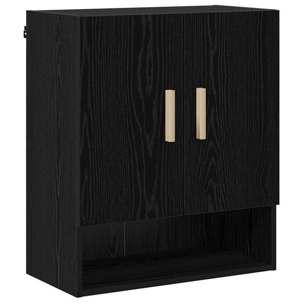 vidaXL Meuble mural Ch&ecirc;ne noir 60 x 31 x 70 cm Bois d'ing&eacute;nierie