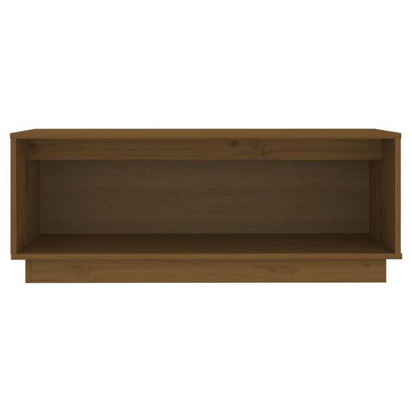 vidaXL Meuble TV Marron miel 90x35x35 cm Bois de pin massif