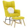 vidaXL Chaise à bascule avec repose-pied jaune clair tissu