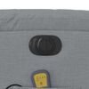 vidaXL Fauteuil de massage inclinable &eacute;lectrique gris clair tissu