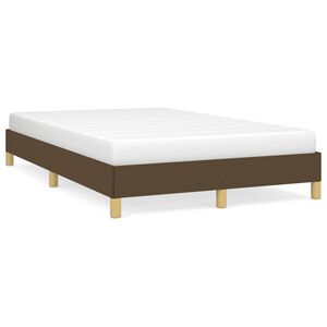 vidaXL Cadre de lit sans matelas marron fonc&eacute; 120x200 cm tissu