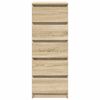 vidaXL Buffet avec tiroirs ch&ecirc;ne sonoma 37,5x35x99 cm bois ing&eacute;nierie