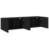 vidaXL Meubles TV muraux 2 pcs noir 80x30x41 cm