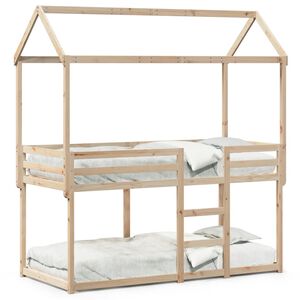 vidaXL Lit superposé sans matelas 75x190 cm bois de pin massif