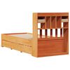 vidaXL Lit bibliothèque sans matelas cire marron 75x190 cm pin massif