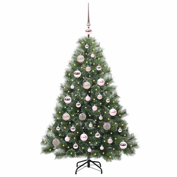 vidaXL Sapin de No&euml;l artificiel avec 150 LED Vert 120 cm PE et PVC