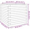 vidaXL Jardini&egrave;re blanc 50x50x49,5 cm bois de pin massif
