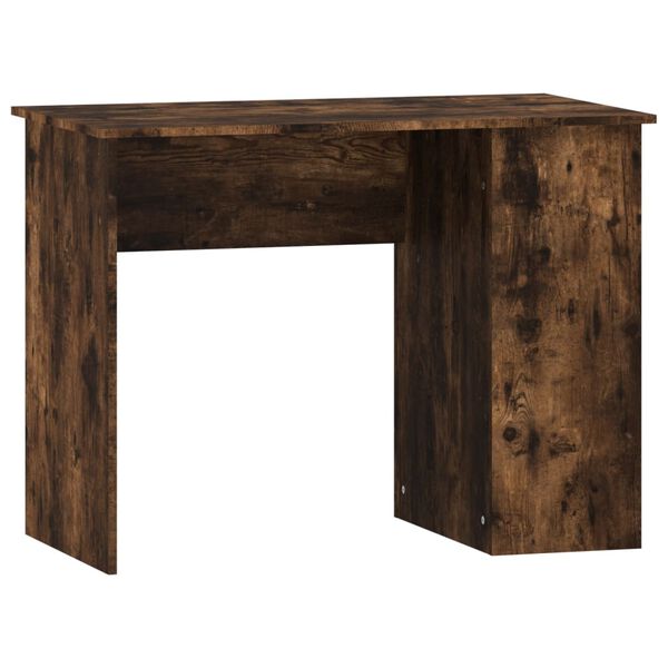 vidaXL Bureau ch&ecirc;ne fum&eacute; 100x55x75 cm bois d'ing&eacute;nierie