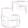 vidaXL Fauteuil de massage inclinable Gris clair Tissu