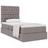 vidaXL Lit avec rangement et matelas Taupe 100 x 200 cm Polyester
