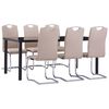 vidaXL Ensemble de salle &agrave; manger 7 pcs Similicuir Cappuccino
