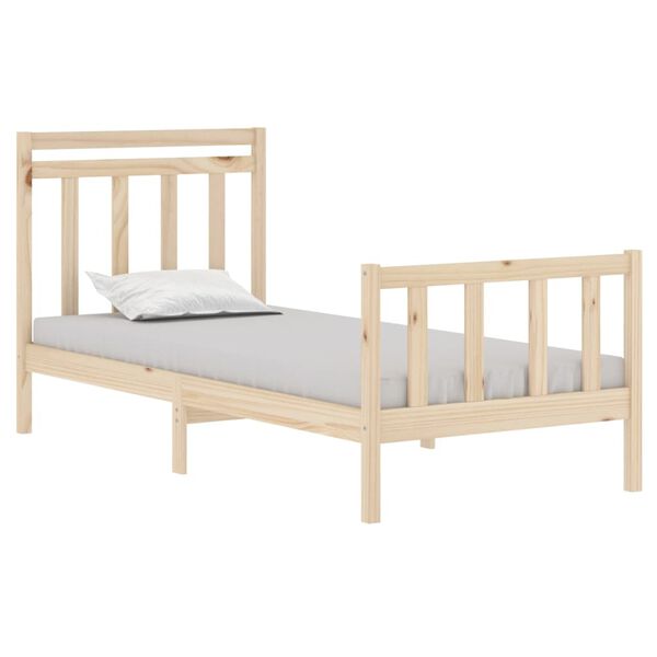 vidaXL Cadre de lit sans matelas 90x190 cm bois massif