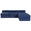 vidaXL Canapé modulaire 4 pcs Indigo tissu