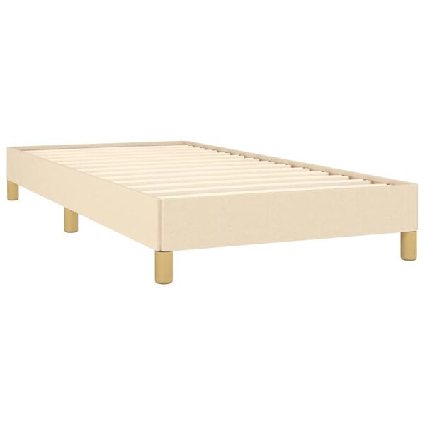 vidaXL Cadre de lit sans matelas cr&egrave;me 100x200 cm tissu