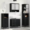 vidaXL Ensemble de mobilier de salle de bain 4 pcs Ch&ecirc;ne noir