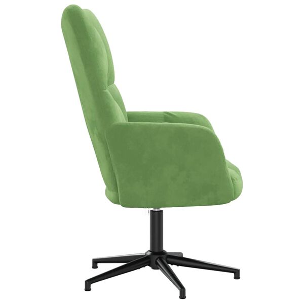 vidaXL Chaise de relaxation Vert clair Velours