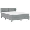 vidaXL Lit &agrave; ressorts avec matelas Gris clair 140 x 190 cm tissu