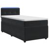 vidaXL Lit boxspring avec matelas Noir 100 x 200 cm Velours