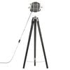 vidaXL Lampadaire &agrave; tr&eacute;pied Noir Bois de manguier massif 97 cm