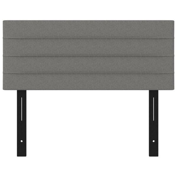 vidaXL T&ecirc;te de lit gris fonc&eacute; 100x5x78/88 cm tissu